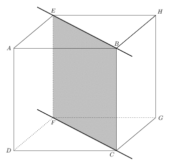 Fig4TeX examples: cube-plan-median.tex